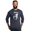 Load image into Gallery viewer, CSNW Logo Rebel Blue Triblend Unisex Long Sleeve Tee