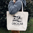 Load image into Gallery viewer, Orcalab Spectrogram Recycled Cotton Canvas Tote Bag