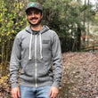 Load image into Gallery viewer, Project Chimps Logo Unisex Eco Tri Grey Fleece Zip Hoodie