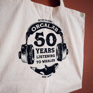 Orcalab Listening Recycled Cotton Canvas Tote Bag