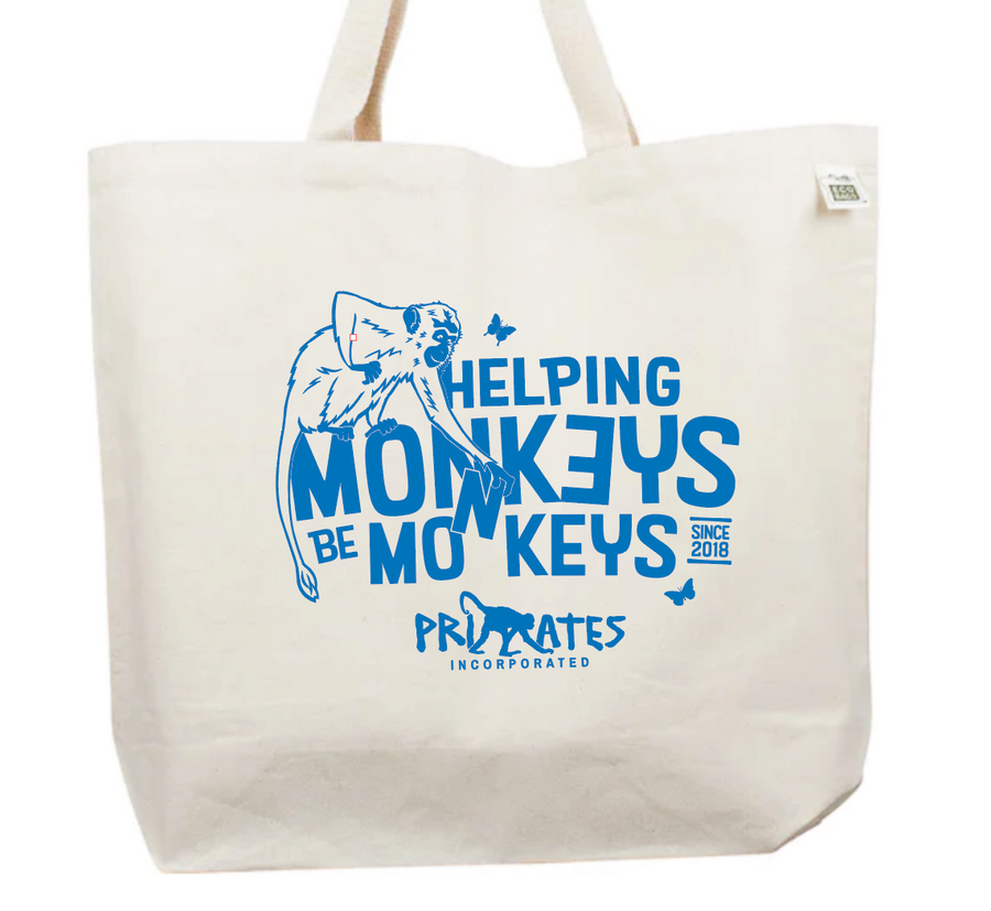 Primates Inc Recycled Cotton Canvas Tote Bag