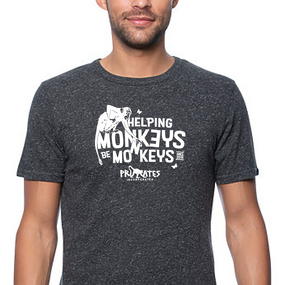 Primates Inc Logo Unisex Charcoal Tee