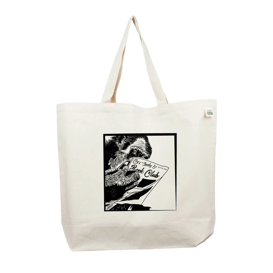 CSNW Cy's Book Club Recycled Cotton Canvas Tote Bag