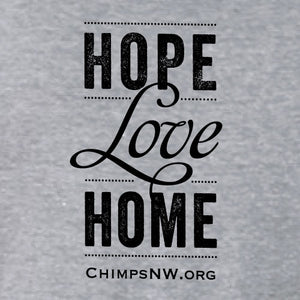 CSNW Hope Love Home Unisex Heather Ash Fleece Hoodie