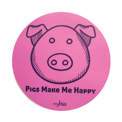 Pigs Make Me Happy 4" Decal