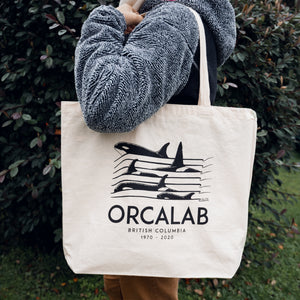 Orcalab Spectrogram Recycled Cotton Canvas Tote Bag