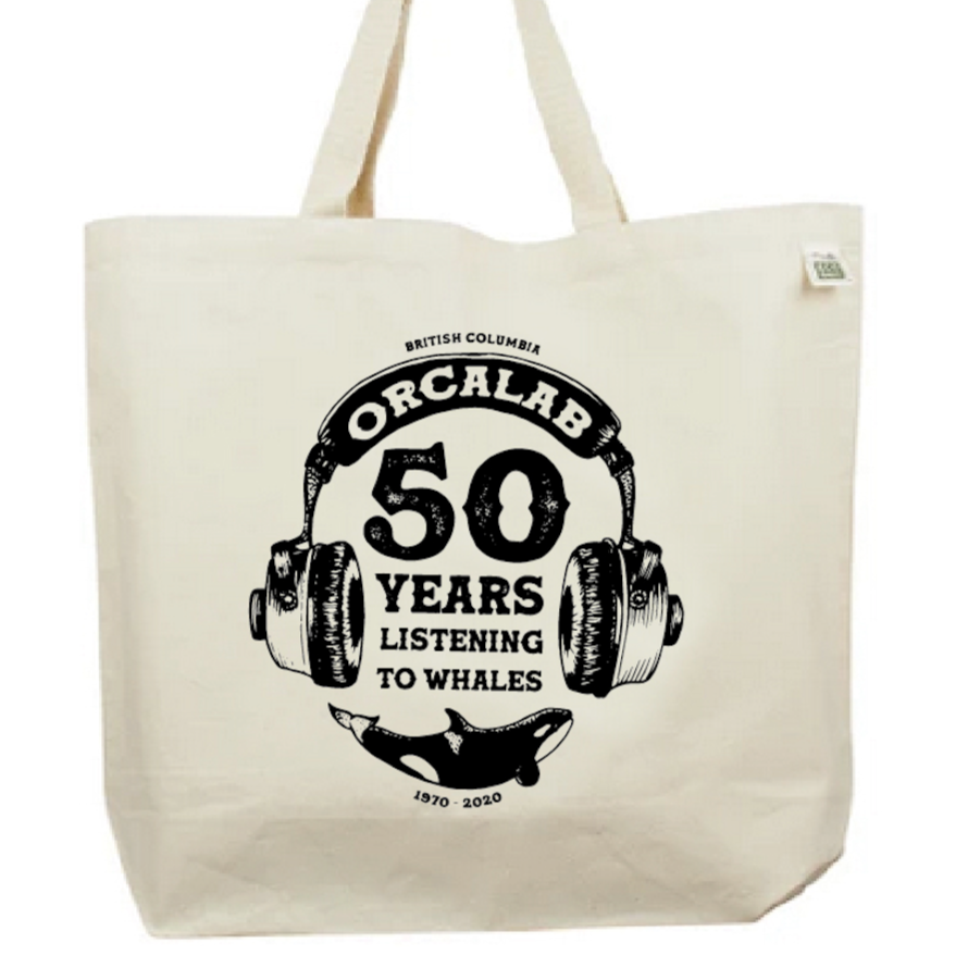 Orcalab Listening Recycled Cotton Canvas Tote Bag