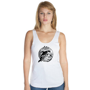 Orca Network Lolita Design by Thayne White Tank Top