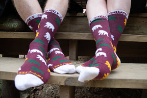 Project Chimps Burgundy All Over Socks