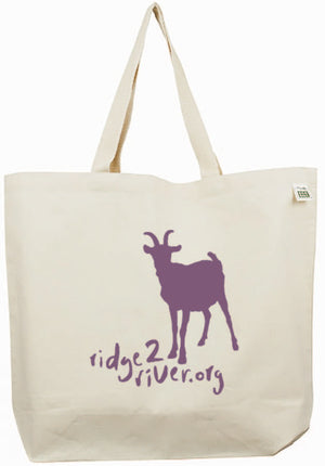 Ridge 2 River Recycled Cotton Canvas Logo Tote Bag