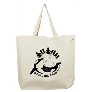 World Orca Day Recycled Cotton Canvas Tote Bag